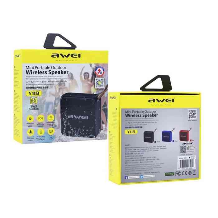 Awei Y119 Mini Portable Outdoor Waterproof Bluetooth Wireless Speaker